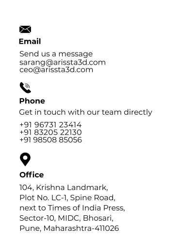 Contact details of Arissta 3D- Online 3D Printing Services